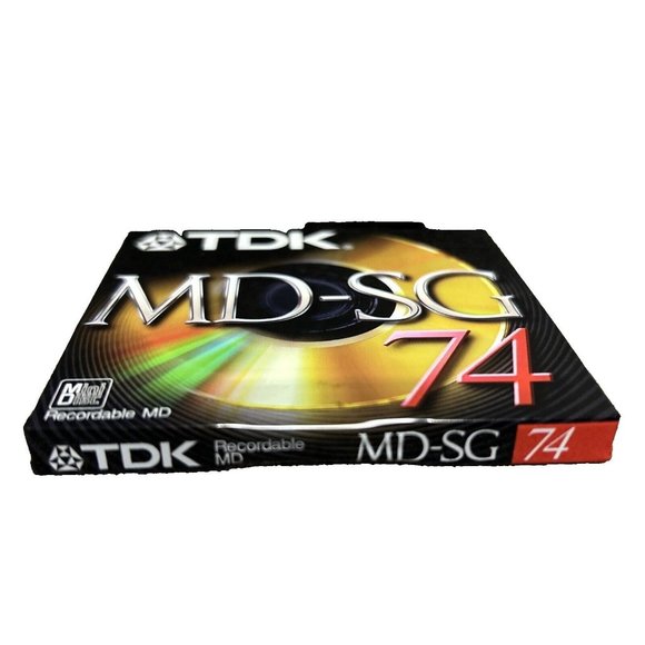 NEW Genuine TDK MD-SG 74 Minutes Recordable MD Blank Media Mini Disc Sealed - Picture 2 of 4